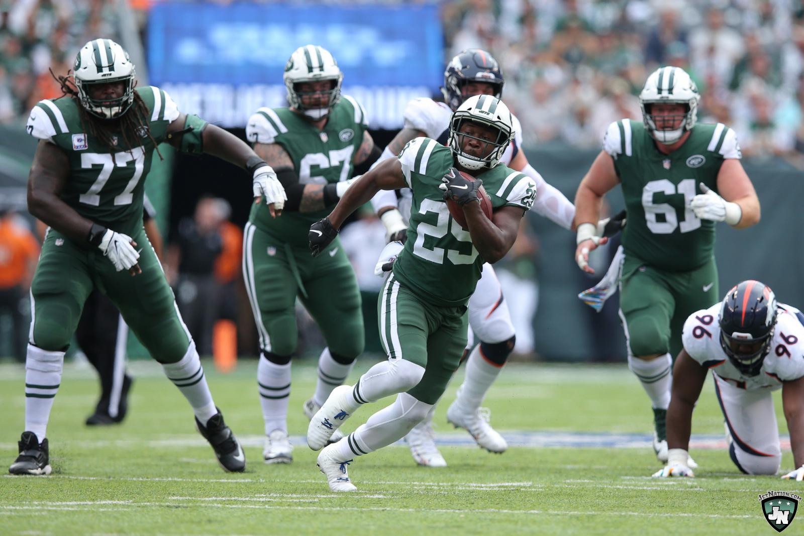 Bilal Powell and the NY Jets offensive line