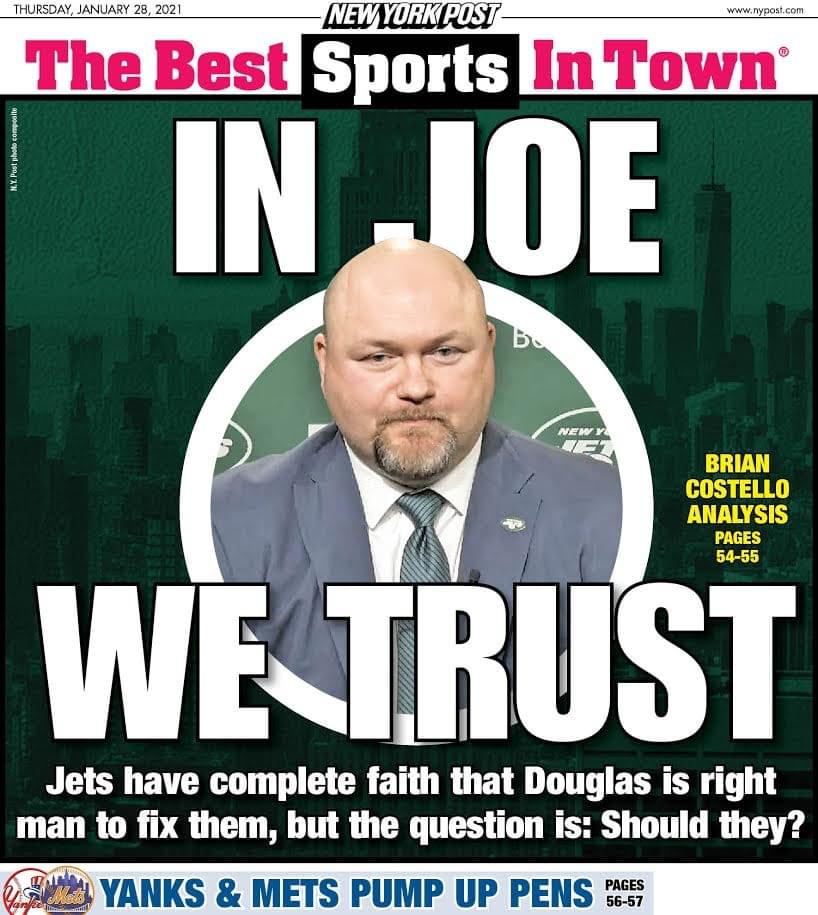 NY Post writes article on Joe Douglas - ***Savage69 NY Jets Forum*** -  JetNation.com